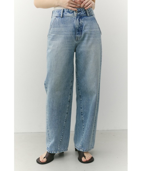 STYLEMIXER（スタイルミキサー）の「カーブラインデニム（デニムパンツ・レディース・ライトブルー/ブルー・SMALL/MEDIUM/LARGE）」の5枚目の写真