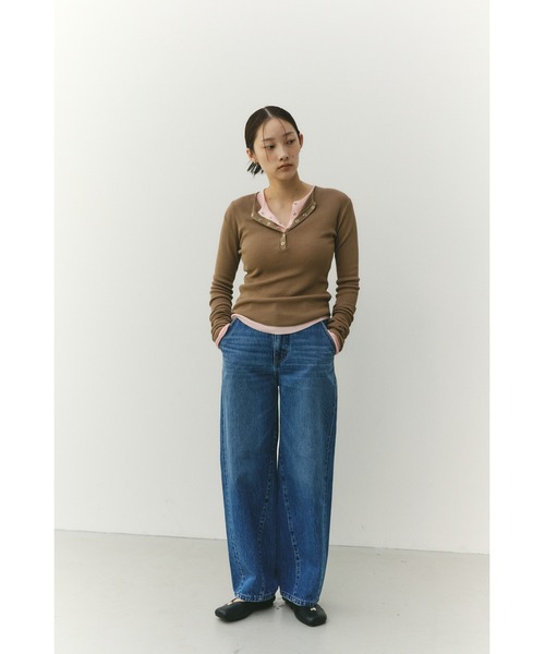 STYLEMIXER（スタイルミキサー）の「カーブラインデニム（デニムパンツ・レディース・ライトブルー/ブルー・SMALL/MEDIUM/LARGE）」の14枚目の写真