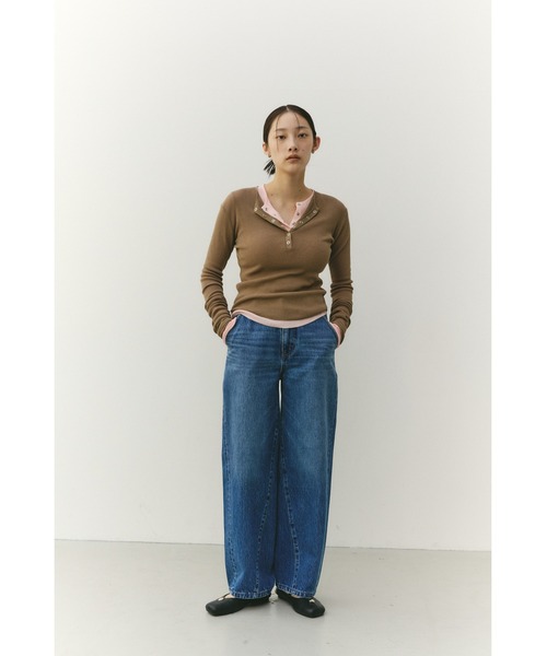 STYLEMIXER（スタイルミキサー）の「カーブラインデニム（デニムパンツ・レディース・ライトブルー/ブルー・SMALL/MEDIUM/LARGE）」の15枚目の写真