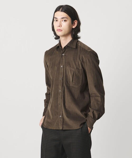 ERRICO FORMICOLA(エッリコフォルミコラ)の「<ERRICO FORMICOLA>GIANNI/コーデュロイシャツ(シャツ/ブラウス・メンズ・ライトピンク/ブラウン系/オフホワイト・M/S/L)」の2枚目の写真