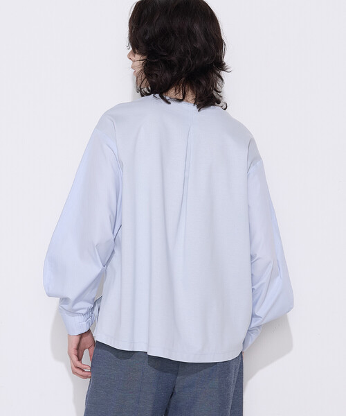 COMME CA(コムサ)の「TCポンチ 異素材プルオーバー(Tシャツ/カットソー・レディース・グレー/ホワイト/サックスブルー・9号/11号)」の15枚目の写真