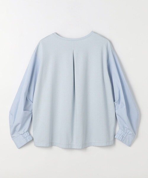 COMME CA(コムサ)の「TCポンチ 異素材プルオーバー(Tシャツ/カットソー・レディース・グレー/ホワイト/サックスブルー・9号/11号)」の4枚目の写真
