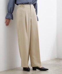 grove | シンプルを品よく格上げ サイドビットワイドパンツ(その他パンツ)
