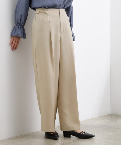grove(グローブ)の「シンプルを品よく格上げ サイドビットワイドパンツ(その他パンツ・レディース・ナチュラル/ブルー系その他/ブラウン系・03/02/05/04/01)」の2枚目の写真