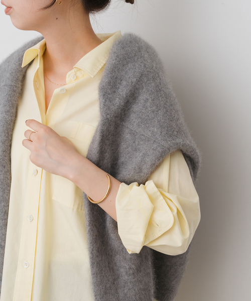 Spick & Span（スピックアンドスパン）の「《新色有り / 追加》50コットンコンパクトシャツ（シャツ/ブラウス・レディース・その他10/ホワイト/イエロー/サックスブルー・FREE）」の7枚目の写真