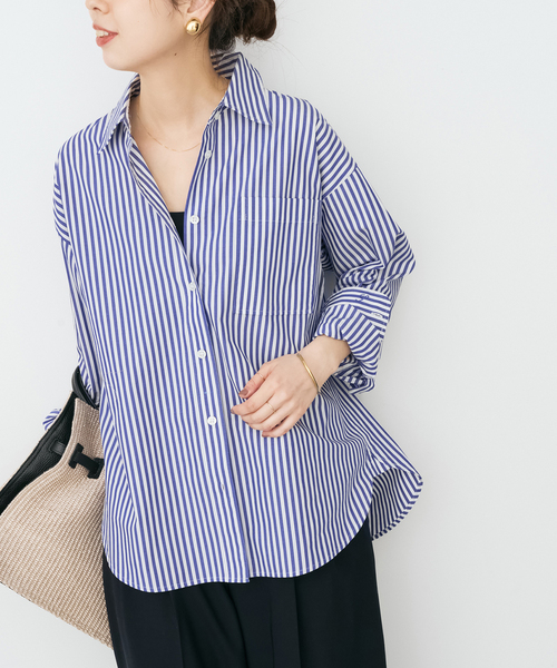 Spick & Span（スピックアンドスパン）の「《新色有り / 追加》50コットンコンパクトシャツ（シャツ/ブラウス・レディース・その他10/ホワイト/イエロー/サックスブルー・FREE）」の10枚目の写真