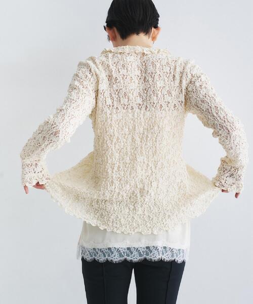 CODE A(コードエー)の「【Re】fluffy lace blouse(シャツ/ブラウス・レディース・ホワイト/オフホワイト/ブラック・00)」の6枚目の写真
