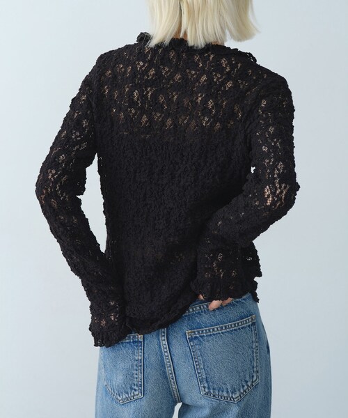 CODE A(コードエー)の「【Re】fluffy lace blouse(シャツ/ブラウス・レディース・ホワイト/オフホワイト/ブラック・00)」の12枚目の写真