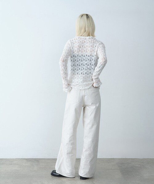 CODE A(コードエー)の「【Re】fluffy lace blouse(シャツ/ブラウス・レディース・ホワイト/オフホワイト/ブラック・00)」の19枚目の写真