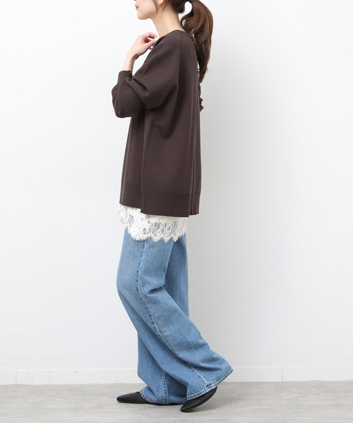 JOURNAL STANDARD relume(ジャーナルスタンダード レリューム)の「《追加》サテンレースキャミソール(キャミソール・レディース・アイボリー/チャコールグレー・FREE)」の12枚目の写真