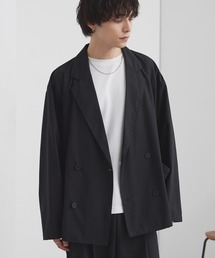 MONO-MART（モノマート）の「ライトTR ダブルブレスト テーラードジャケット   UVカット&アンチピリング&イージーケア【セットアップ対応】（テーラードジャケット）」