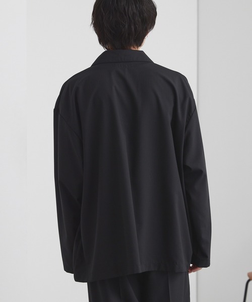 MONO-MART（モノマート）の「ライトTR ダブルブレスト テーラードジャケット / UVカット＆アンチピリング＆イージーケア【セットアップ対応】（テーラードジャケット・メンズ・ダークグレー/ダークネイビー/ブラック系/モカ/グレー/ブラック・M/S/L）」の20枚目の写真