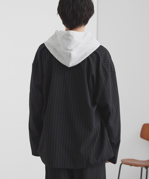 MONO-MART（モノマート）の「ライトTR ダブルブレスト テーラードジャケット / UVカット＆アンチピリング＆イージーケア【セットアップ対応】（テーラードジャケット・メンズ・ダークグレー/ダークネイビー/ブラック系/モカ/グレー/ブラック・M/S/L）」の11枚目の写真