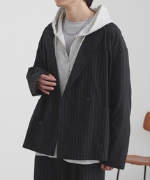 MONO-MART（モノマート）の「ライトTR ダブルブレスト テーラードジャケット   UVカット&アンチピリング&イージーケア【セットアップ対応】（テーラードジャケット）」