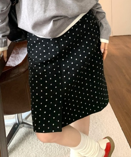 Vipoa（ヴィポア）の「Polka dots slit midi skirt（スカート・レディース・ブラック系その他・LARGE/MEDIUM）」の19枚目の写真