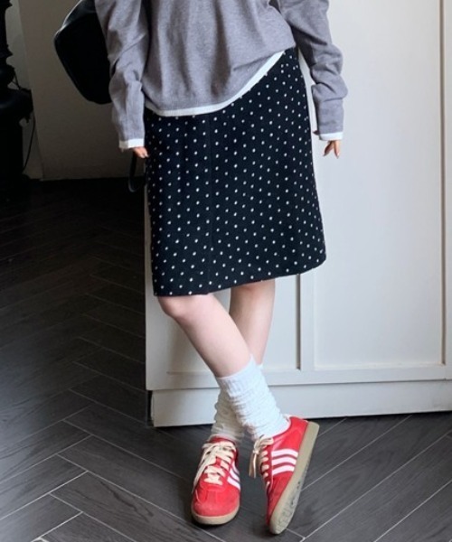 Vipoa（ヴィポア）の「Polka dots slit midi skirt（スカート・レディース・ブラック系その他・LARGE/MEDIUM）」の20枚目の写真