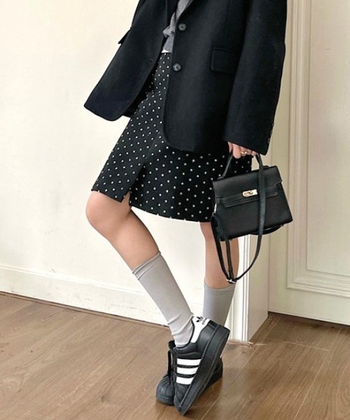 Vipoa（ヴィポア）の「Polka dots slit midi skirt（スカート・レディース・ブラック系その他・LARGE/MEDIUM）」の21枚目の写真