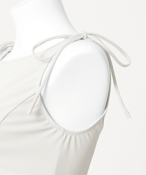 green label relaxing（グリーンレーベルリラクシング）の「ハイネックWリボンフレア&ショーツ スイムウェア / 水着（水着・レディース・ブラック/ライトグレー・FREE）」の11枚目の写真