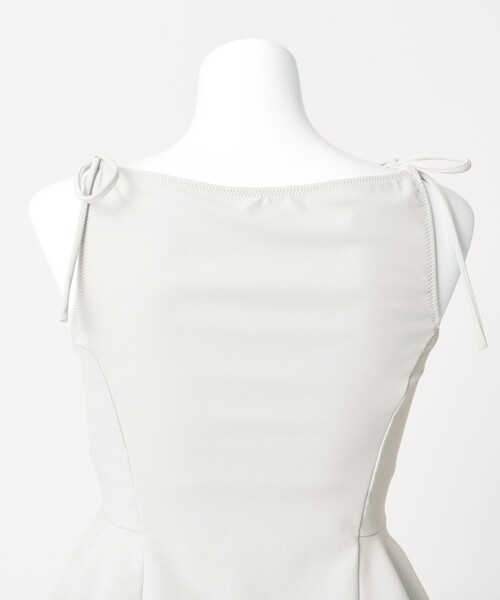 green label relaxing（グリーンレーベルリラクシング）の「ハイネックWリボンフレア&ショーツ スイムウェア / 水着（水着・レディース・ブラック/ライトグレー・FREE）」の12枚目の写真