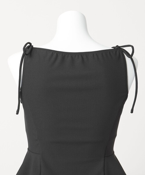 green label relaxing（グリーンレーベルリラクシング）の「ハイネックWリボンフレア&ショーツ スイムウェア / 水着（水着・レディース・ブラック/ライトグレー・FREE）」の21枚目の写真