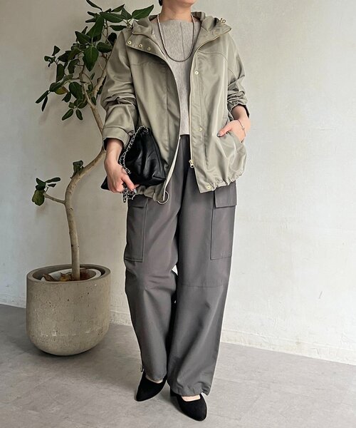 un dix cors(アンディコール)の「テフロンマンパ(ブルゾン・レディース・ネイビー/ベージュ/アイボリー/オリーブ・FREE)」の21枚目の写真