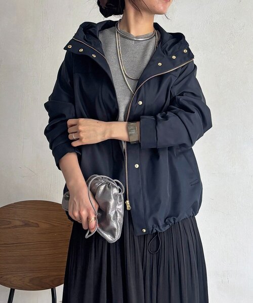 un dix cors(アンディコール)の「テフロンマンパ(ブルゾン・レディース・ネイビー/ベージュ/アイボリー/オリーブ・FREE)」の10枚目の写真