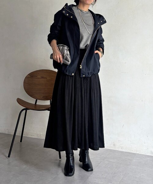 un dix cors(アンディコール)の「テフロンマンパ(ブルゾン・レディース・ネイビー/ベージュ/アイボリー/オリーブ・FREE)」の13枚目の写真