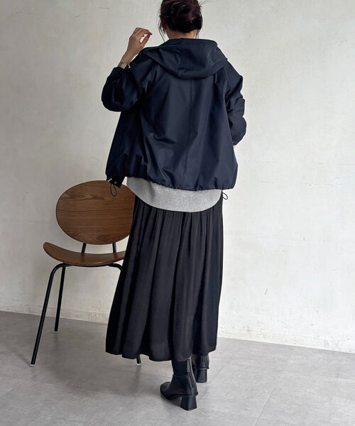 un dix cors(アンディコール)の「テフロンマンパ(ブルゾン・レディース・ネイビー/ベージュ/アイボリー/オリーブ・FREE)」の14枚目の写真