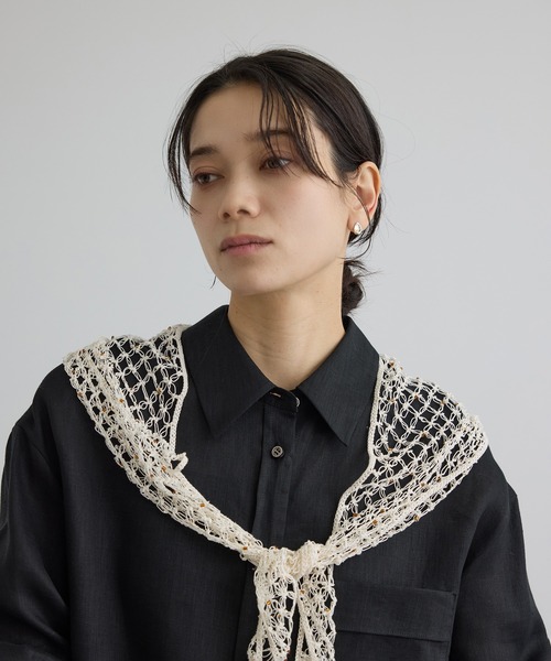 SALON adam et rope'（サロン アダム エ ロペ）の「リネンオーバーシャツ / GENTLE LINEN（シャツ/ブラウス・レディース・グレー/ブラック/ピンク・FREE）」の11枚目の写真