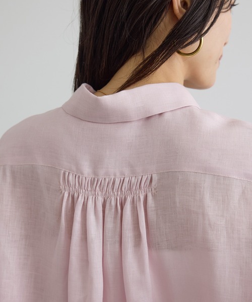 SALON adam et rope'（サロン アダム エ ロペ）の「リネンオーバーシャツ / GENTLE LINEN（シャツ/ブラウス・レディース・グレー/ブラック/ピンク・FREE）」の18枚目の写真