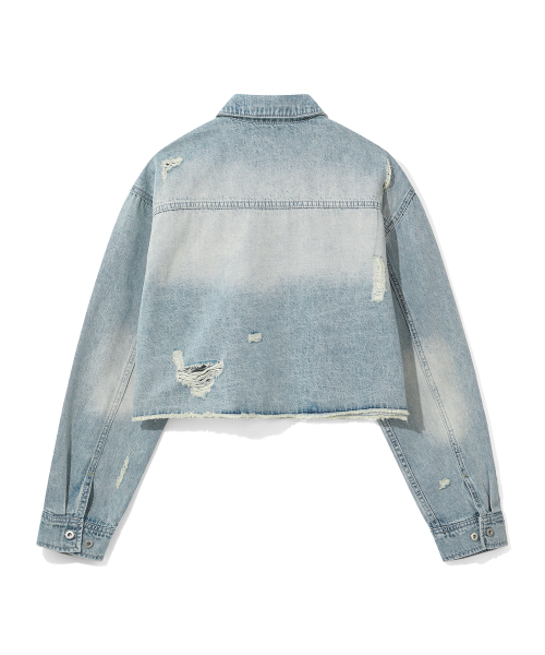 DECET WOMEN(デケット ウーマン)の「Cropped Damage Denim Shirts DCWSH004LIGHTBLUE(シャツ/ブラウス・レディース・その他・SMALL/MEDIUM/LARGE)」の12枚目の写真