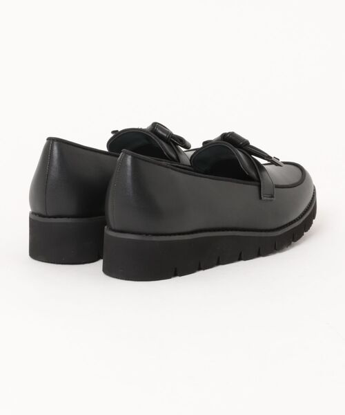 JELLY BEANS（ジェリービーンズ）の「ノットリボントリミングローファー(204-61115)JELLY BEANS(ジェリービーンズ)（ローファー・レディース・ブラック/アイボリー・22.5/23/23.5/24/24.5）」の3枚目の写真