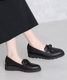 JELLY BEANS（ジェリービーンズ）の「ノットリボントリミングローファー(204-61115)JELLY BEANS(ジェリービーンズ)（ローファー）」