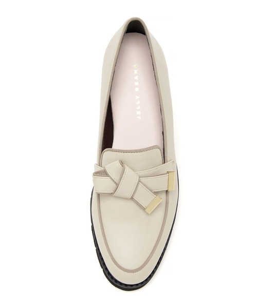 JELLY BEANS（ジェリービーンズ）の「ノットリボントリミングローファー(204-61115)JELLY BEANS(ジェリービーンズ)（ローファー・レディース・ブラック/アイボリー・22.5/23/23.5/24/24.5）」の10枚目の写真