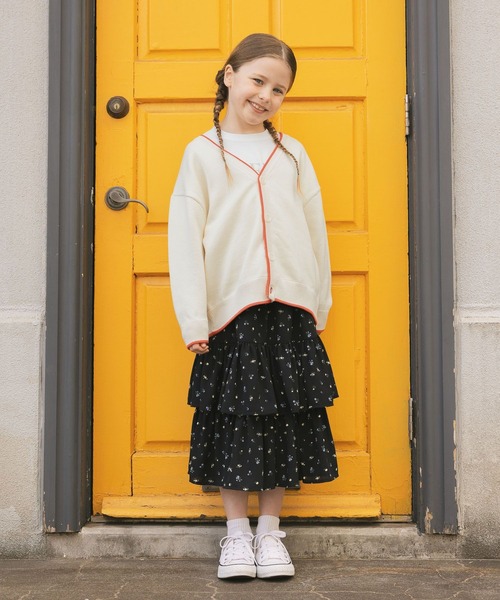 GLOBAL WORK(グローバルワーク)の「スウェットライクニットカーデ/638284(ニット/セーター・キッズ・ブラック/グレー系その他/オフホワイト・140cm/150cm/160cm/130cm)」の7枚目の写真