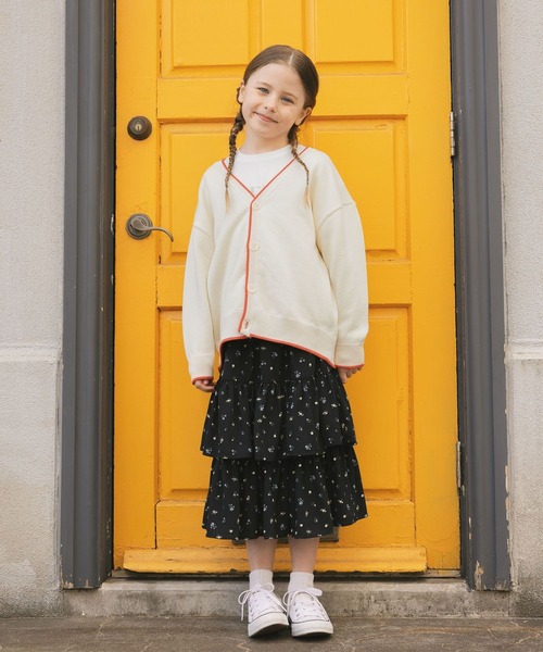 GLOBAL WORK(グローバルワーク)の「スウェットライクニットカーデ/638284(ニット/セーター・キッズ・ブラック/グレー系その他/オフホワイト・140cm/150cm/160cm/130cm)」の8枚目の写真