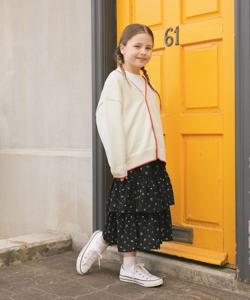 GLOBAL WORK(グローバルワーク)の「スウェットライクニットカーデ/638284(ニット/セーター・キッズ・ブラック/グレー系その他/オフホワイト・140cm/150cm/160cm/130cm)」の10枚目の写真