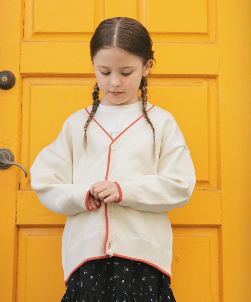 GLOBAL WORK(グローバルワーク)の「スウェットライクニットカーデ/638284(ニット/セーター・キッズ・ブラック/グレー系その他/オフホワイト・140cm/150cm/160cm/130cm)」の15枚目の写真