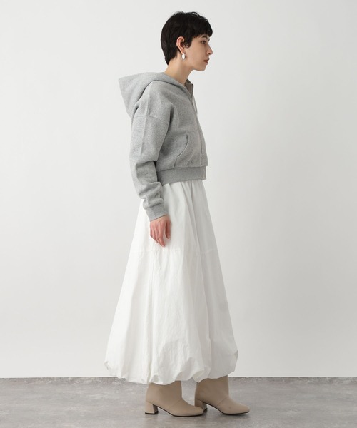 studio CLIP(スタディオクリップ)の「《ウタオ》ダブルジップパーカー(パーカー・レディース・チャコール/ライトグレー・FREE)」の4枚目の写真