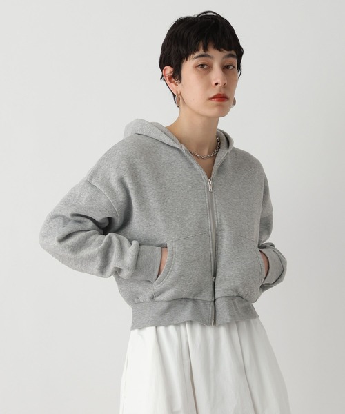 studio CLIP(スタディオクリップ)の「《ウタオ》ダブルジップパーカー(パーカー・レディース・チャコール/ライトグレー・FREE)」の6枚目の写真