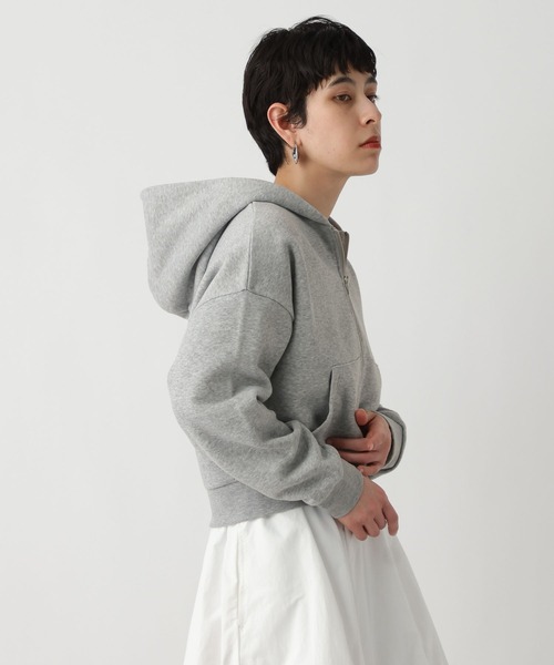 studio CLIP(スタディオクリップ)の「《ウタオ》ダブルジップパーカー(パーカー・レディース・チャコール/ライトグレー・FREE)」の7枚目の写真