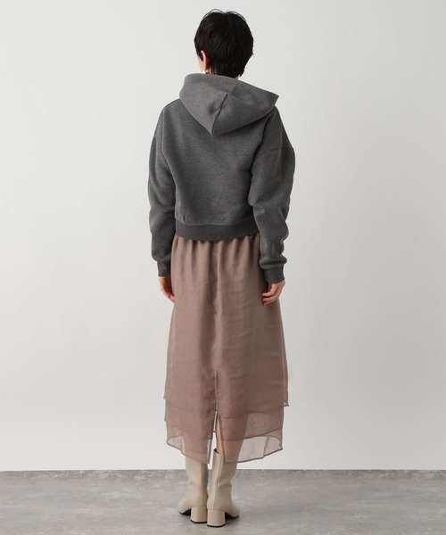 studio CLIP(スタディオクリップ)の「《ウタオ》ダブルジップパーカー(パーカー・レディース・チャコール/ライトグレー・FREE)」の12枚目の写真