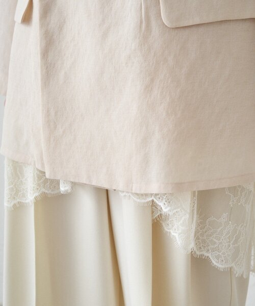 LOUNGEDRESS（ラウンジドレス）の「リネンライクシアージャケット（テーラードジャケット・レディース・ベージュ/ブラック/アイボリー/ピンク/グレー・FREE）」の21枚目の写真