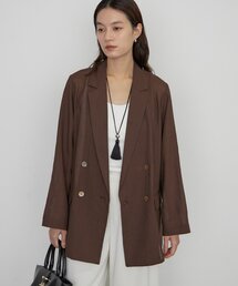 LOUNGEDRESS（ラウンジドレス）の「《累計1.5万枚/洗えてシワになりにくい！》リネンライクシアージャケット（テーラードジャケット）」