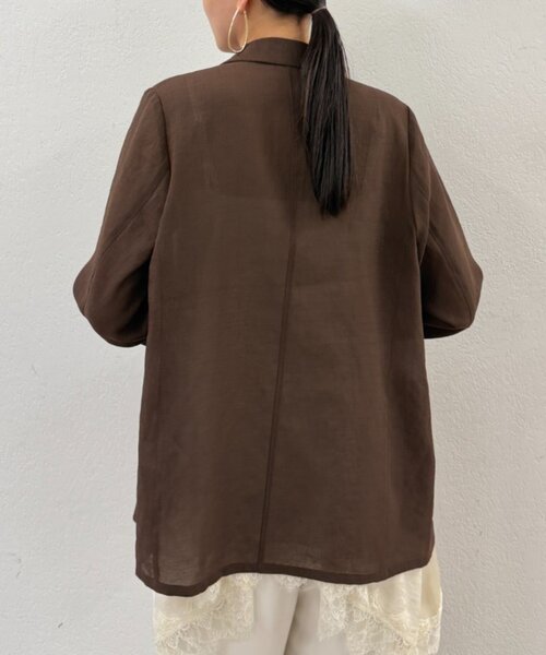 LOUNGEDRESS ラウンジドレス【洗える】 リネンライクシアージャケット リネンライクシアージャケット（テーラードジャケット）｜LOUNGEDRESS