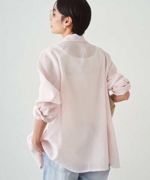 MimicLOUNGEDRESSリネンライクシアージャケット定価2.1万円 Loungedress（ラウンジドレス） ジャケット テーラードジャケット