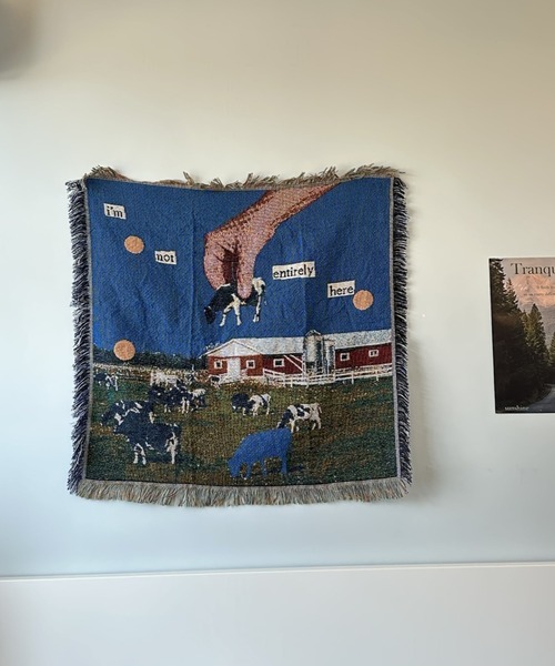 Made in I(メイドインアイ)の「Cow room tapestry blanket(インテリア雑貨・レディース・A/B/C/D・FREE)」の18枚目の写真