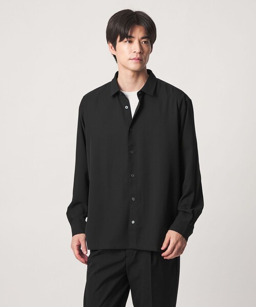 green label relaxing（グリーンレーベルリラクシング）の「【WEB限定】JUST fit ソフト ドレープ コンフォート シャツ（シャツ/ブラウス・メンズ・ダークグレー/ネイビー/ライトグレー/オフホワイト/ブラック・S/M/L/XL）」の2枚目の写真