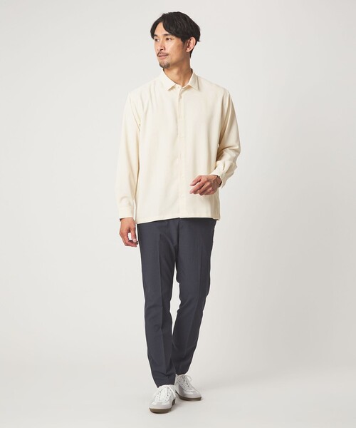 green label relaxing（グリーンレーベルリラクシング）の「【WEB限定】JUST fit ソフト ドレープ コンフォート シャツ（シャツ/ブラウス・メンズ・ダークグレー/ネイビー/ライトグレー/オフホワイト・S/M/L/XL）」の13枚目の写真
