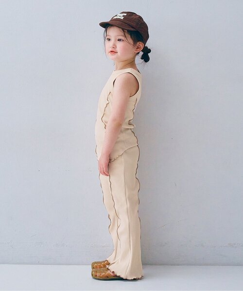 p.premier（ピードットプルミエ）の「配色メロウのストレッチリブフレアパンツ（その他パンツ・キッズ・ブラウン/グリーン/ラベンダー/オレンジ/ブラック/アイボリー・80/90/100/110/120/130/140）」の18枚目の写真